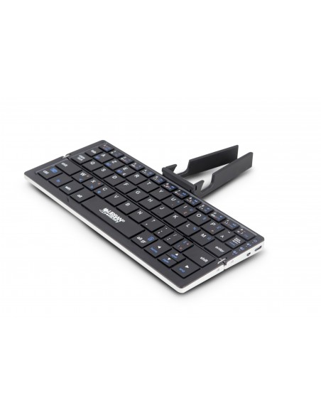 Nulea Teclado plegable ergonómico, teclado de viaje ultra delgado  recargable, teclado Bluetooth portátil dividido de tamaño completo con piel