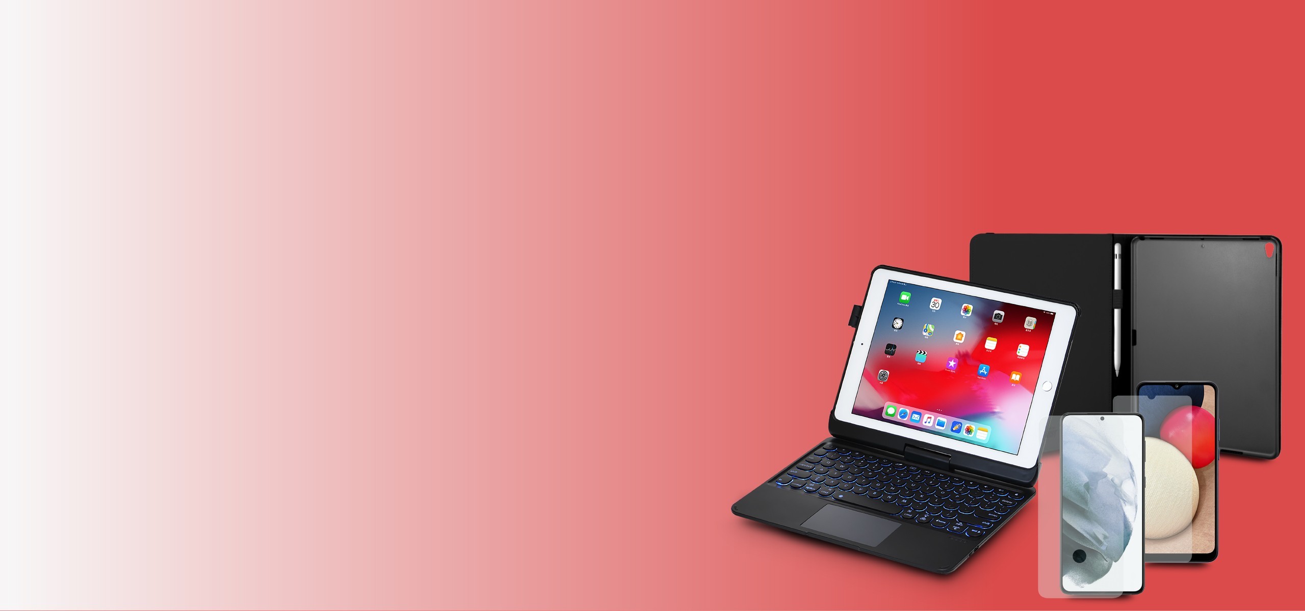 LUMEE: FUNDA DE PROTECCIÓN CON TECLADO BLUETOOTH 5.1 PARA IPAD PRO 12.9