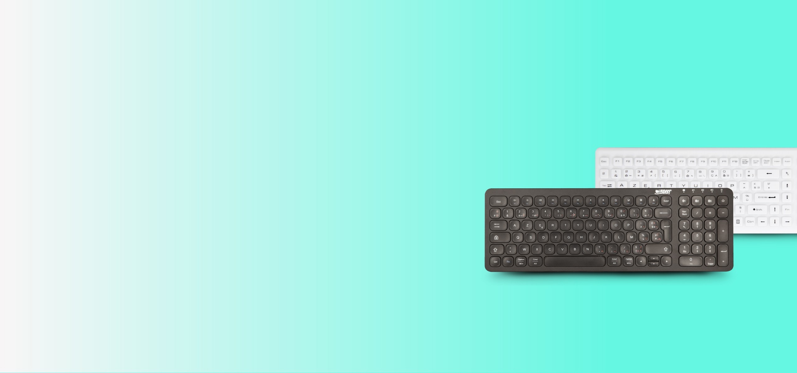 Clavier USB filaire Azerty touches silencieuses - Noir ColorBox